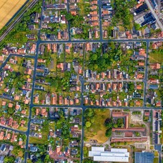 Luftaufnahme der niedersächsischen Stadt Twistringen.